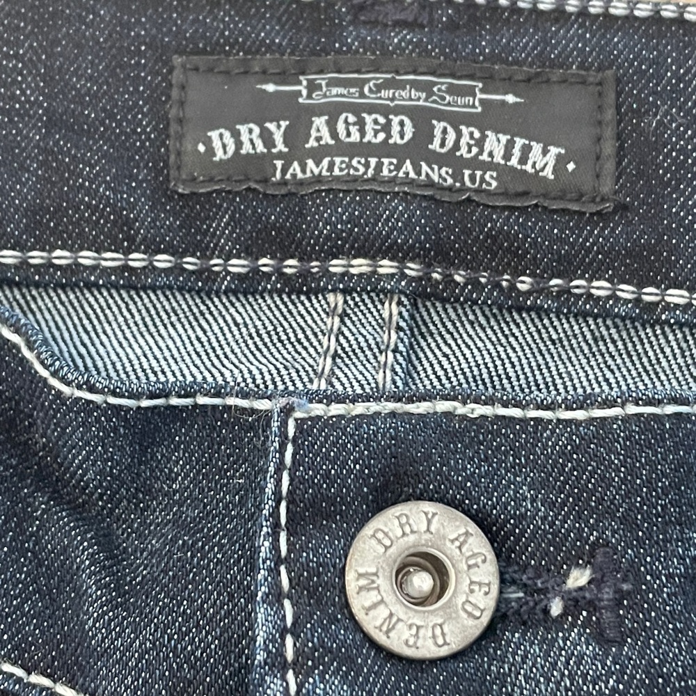 JAMES JEANS DRY AGED DENIM CURATED BY SEAN BOOTCUT DARK WASH SIZE 25 EUC - Picture 4 of 14